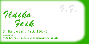 ildiko feik business card